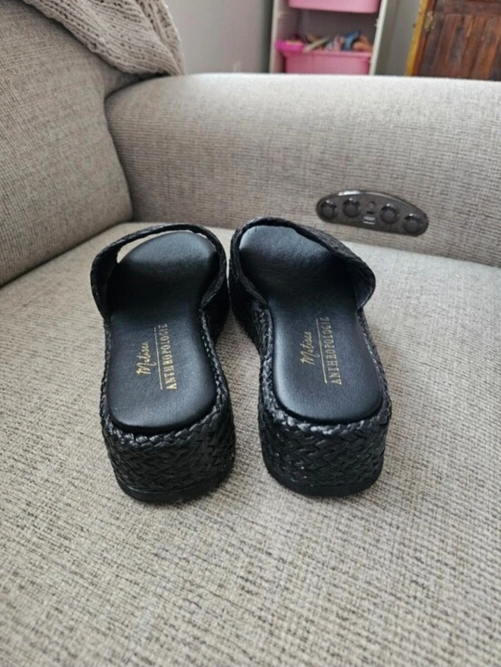 Anthropologie Matisse Montego Platform Slides Size 9